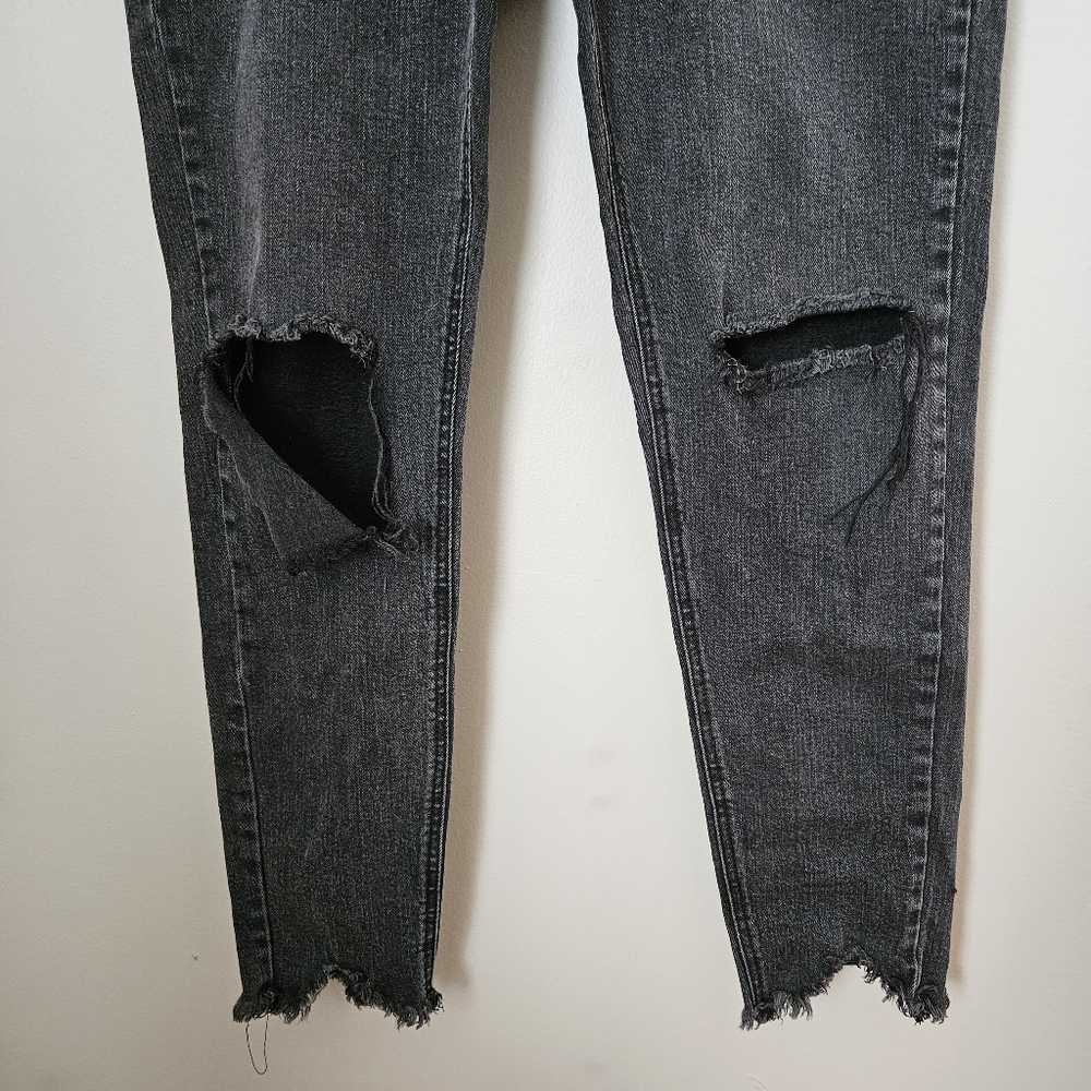 Wild Fable Jeans Black Distressed High Rise Skinny Neutral Casual Trendy Ripped - Picture 2 of 11